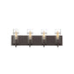 Eurofase Lighting Pista 26" 4-Light Dimmable Incandescent Bronze Bath Bar With Clear Glass Shades