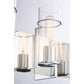 Eurofase Lighting Pista 26" 4-Light Dimmable Incandescent Chrome Bath Bar With Clear Glass Shades