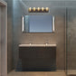Eurofase Lighting Pista 34" 5-Light Dimmable Incandescent Black Bath Bar With Clear Glass Shades