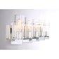 Eurofase Lighting Pista 34" 5-Light Dimmable Incandescent Chrome Bath Bar With Clear Glass Shades