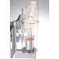 Eurofase Lighting Pista 34" 5-Light Dimmable Incandescent Chrome Bath Bar With Clear Glass Shades