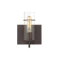 Eurofase Lighting Pista 6" Dimmable Incandescent Bronze Wall Sconce With Clear Glass Shade