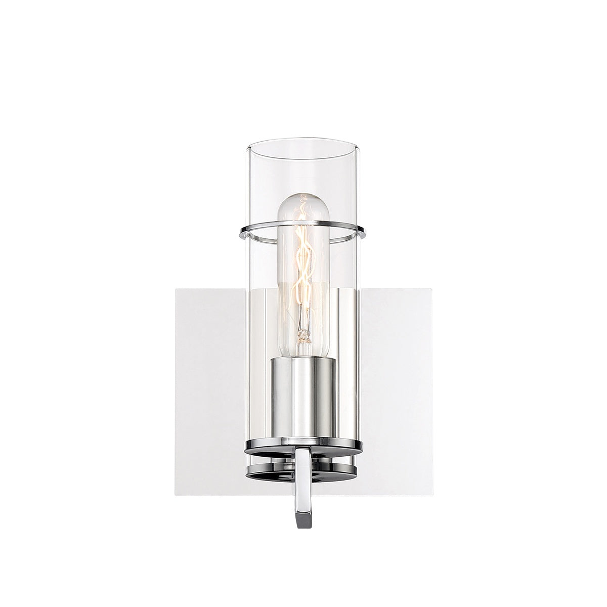 Eurofase Lighting Pista 6" Dimmable Incandescent Chrome Wall Sconce With Clear Glass Shade