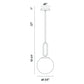 Eurofase Lighting Prospect 10" Small Dimmable Incandescent Black Metal Pendant Light With Opal White Glass Shade