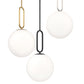 Eurofase Lighting Prospect 12" Large Dimmable Incandescent Satin Nickel Metal Pendant Light With Opal White Glass Shade