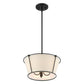 Eurofase Lighting Pulito 15" 3-Light Dimmable Incandescent Matte Black Pendant Light/ Semi Flush Mount