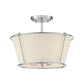 Eurofase Lighting Pulito 15" 3-Light Dimmable Incandescent Polished Nickel Pendant Light/ Semi Flush Mount