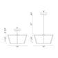 Eurofase Lighting Pulito 15" 3-Light Dimmable Incandescent Polished Nickel Pendant Light/ Semi Flush Mount