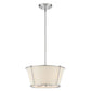 Eurofase Lighting Pulito 15" 3-Light Dimmable Incandescent Polished Nickel Pendant Light/ Semi Flush Mount