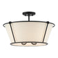 Eurofase Lighting Pulito 21" 4-Light Dimmable Incandescent Matte Black Pendant Light/ Semi Flush Mount