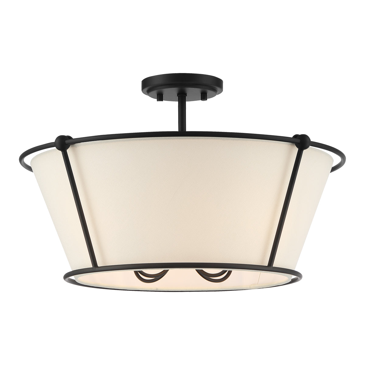 Eurofase Lighting Pulito 21" 4-Light Dimmable Incandescent Matte Black Pendant Light/ Semi Flush Mount
