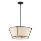 Eurofase Lighting Pulito 21" 4-Light Dimmable Incandescent Matte Black Pendant Light/ Semi Flush Mount