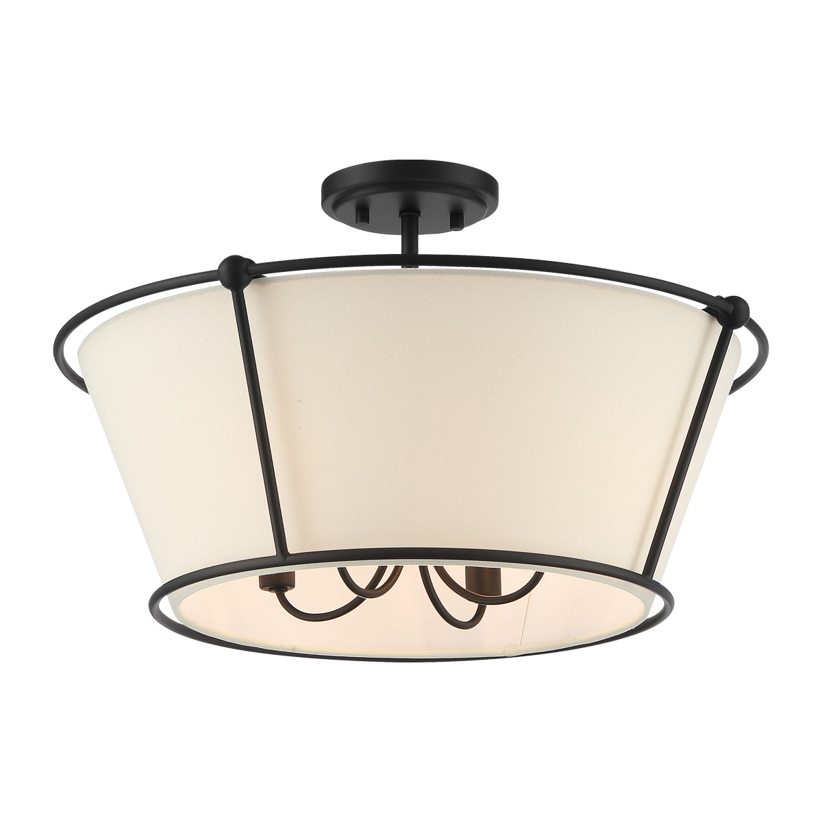 Eurofase Lighting Pulito 21" 4-Light Dimmable Incandescent Matte Black Pendant Light/ Semi Flush Mount