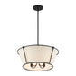 Eurofase Lighting Pulito 21" 4-Light Dimmable Incandescent Matte Black Pendant Light/ Semi Flush Mount