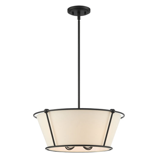 Eurofase Lighting Pulito 21" 4-Light Dimmable Incandescent Matte Black Pendant Light/ Semi Flush Mount