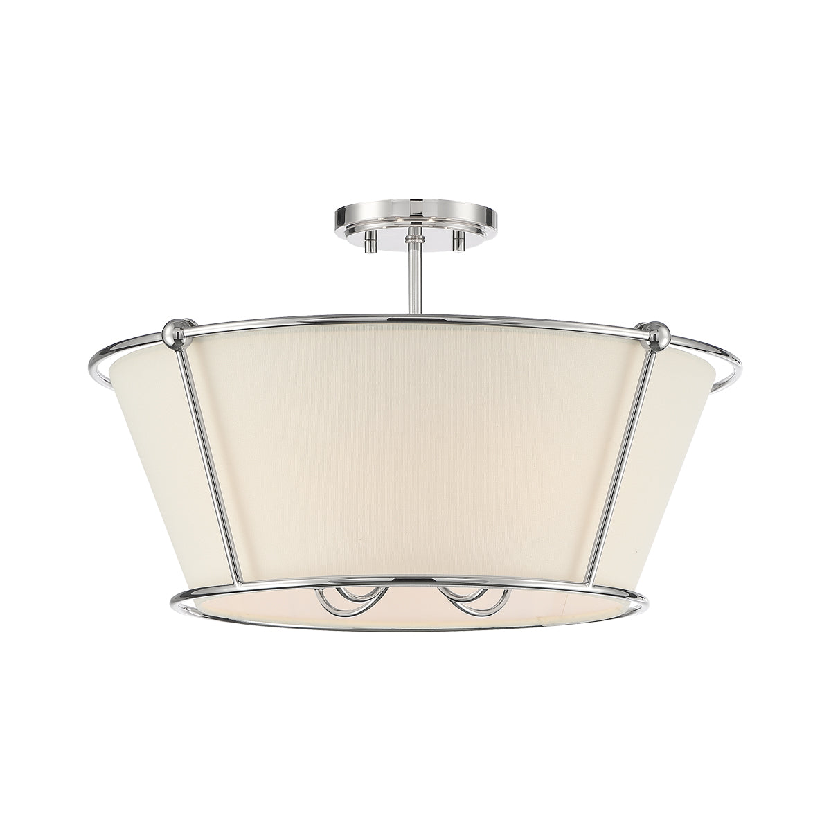 Eurofase Lighting Pulito 21" 4-Light Dimmable Incandescent Polished Nickel Pendant Light/ Semi Flush Mount