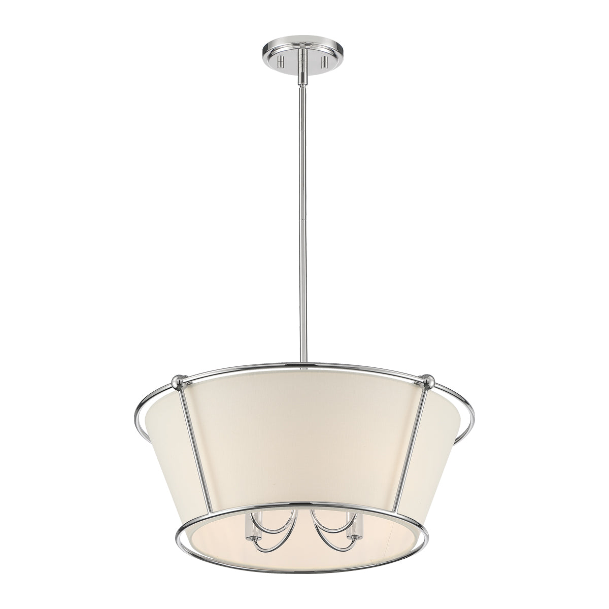 Eurofase Lighting Pulito 21" 4-Light Dimmable Incandescent Polished Nickel Pendant Light/ Semi Flush Mount