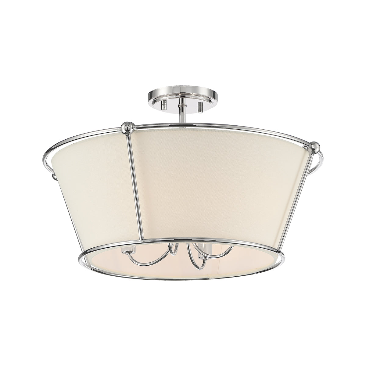 Eurofase Lighting Pulito 21" 4-Light Dimmable Incandescent Polished Nickel Pendant Light/ Semi Flush Mount