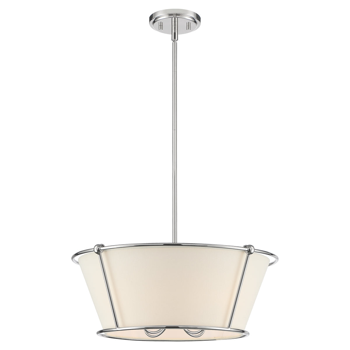 Eurofase Lighting Pulito 21" 4-Light Dimmable Incandescent Polished Nickel Pendant Light/ Semi Flush Mount
