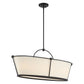 Eurofase Lighting Pulito 38" 6-Light Dimmable Incandescent Matte Black Island Pendant Light