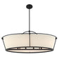 Eurofase Lighting Pulito 38" 6-Light Dimmable Incandescent Matte Black Island Pendant Light