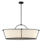 Eurofase Lighting Pulito 38" 6-Light Dimmable Incandescent Matte Black Island Pendant Light