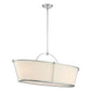 Eurofase Lighting Pulito 38" 6-Light Dimmable Incandescent Polished Nickel Island Pendant Light