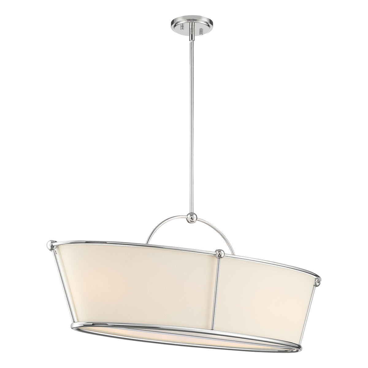 Eurofase Lighting Pulito 38" 6-Light Dimmable Incandescent Polished Nickel Island Pendant Light