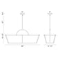Eurofase Lighting Pulito 38" 6-Light Dimmable Incandescent Polished Nickel Island Pendant Light