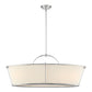 Eurofase Lighting Pulito 38" 6-Light Dimmable Incandescent Polished Nickel Island Pendant Light