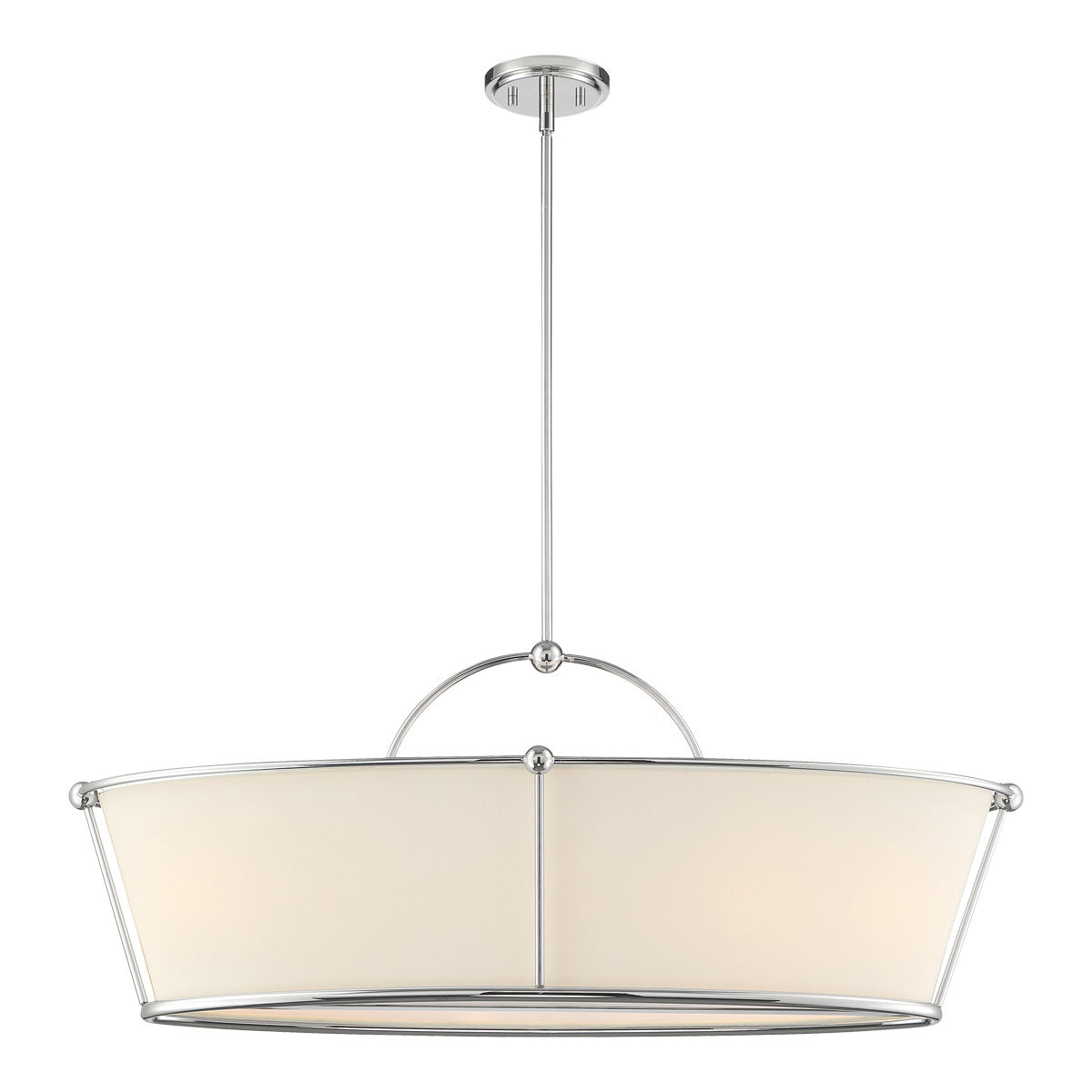 Eurofase Lighting Pulito 38" 6-Light Dimmable Incandescent Polished Nickel Island Pendant Light