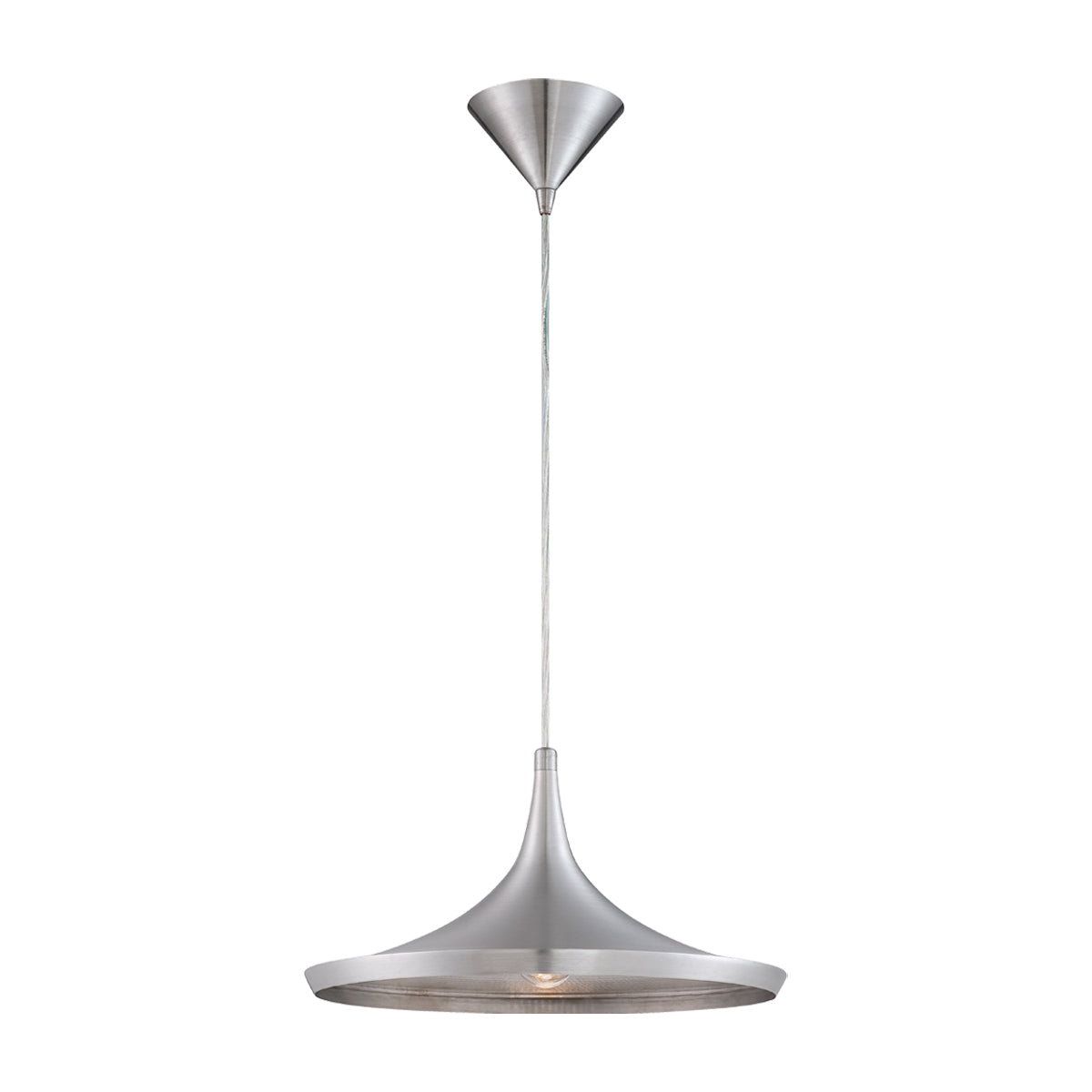 Eurofase Lighting Ramos 14" Dimmable Incandescent Aluminum Brushed Nickel Pendant Light