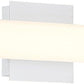 Eurofase Lighting Ray 15" Dimmable Aluminum Metal Vanity Light With White Acrylic Shade