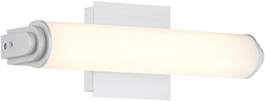 Eurofase Lighting Ray 15" Dimmable Aluminum Metal Vanity Light With White Acrylic Shade