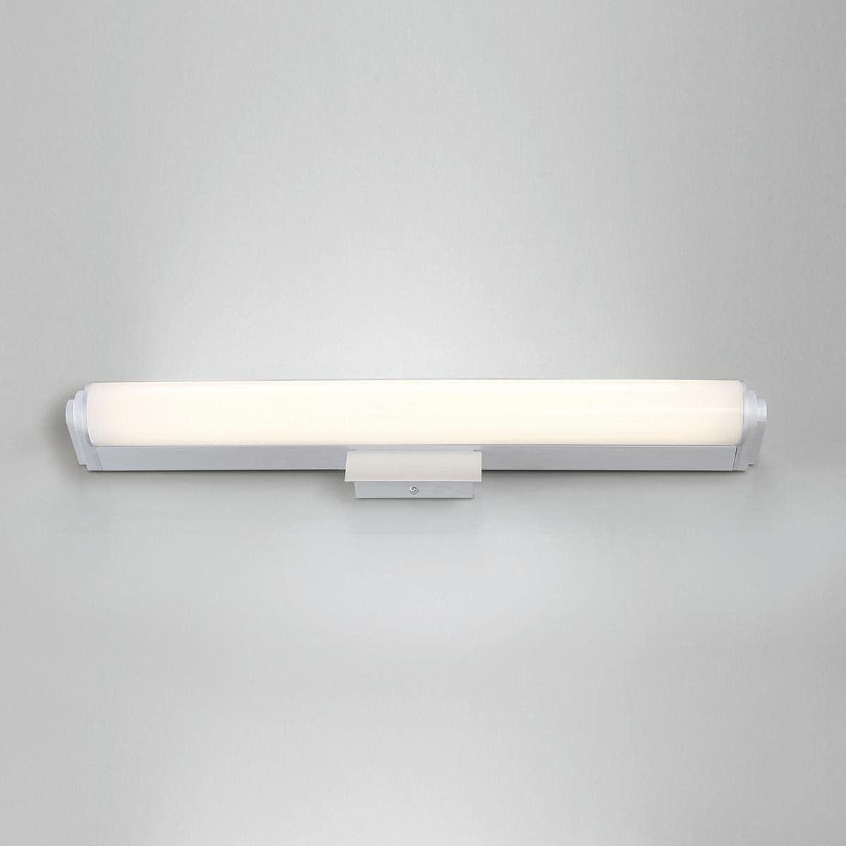 Eurofase Lighting Ray 26" Dimmable Aluminum Metal Vanity Light With White Acrylic Shade