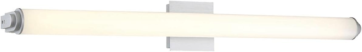 Eurofase Lighting Ray 38" Dimmable Aluminum Metal Vanity Light With White Acrylic Shade