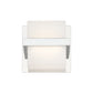 Eurofase Lighting Raylan 5" Dimmable Chrome Integrated LED Wall Sconce With Frosted Cube Shade
