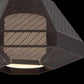 Eurofase Lighting Recinto 12" Bronze Incandescent Geometric Pendant Light With Metal & Frosted Glass Shade