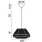 Eurofase Lighting Recinto 12" Bronze Incandescent Geometric Pendant Light With Metal & Frosted Glass Shade
