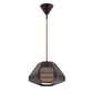 Eurofase Lighting Recinto 12" Bronze Incandescent Geometric Pendant Light With Metal & Frosted Glass Shade