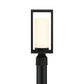 Eurofase Lighting Ren 15" 1-Light Opal White Glass Shade Powder Coat Black Outdoor Post Mount Lighting