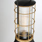 Eurofase Lighting Rivamar 23" 1-Light Clear Glass Shade Black and Gold Outdoor Post Mount Lighting