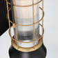 Eurofase Lighting Rivamar 8" Large Dimmable Incandescent Oil Rubbed Bronze/ Gold Outdoor Wall Sconce With Ribbed Glass Shade