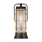 Eurofase Lighting Rivamar 8" Large Dimmable Incandescent Oil Rubbed Bronze/ Gold Outdoor Wall Sconce With Ribbed Glass Shade