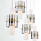 Eurofase Lighting Rola 42" 5-Light Dimmable Integrated LED Gold Linear Chandelier With Smoked Glass Shades