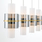 Eurofase Lighting Rola 42" 5-Light Dimmable Integrated LED Gold Linear Chandelier With Smoked Glass Shades