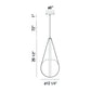 Eurofase Lighting Rosemount 27" Dimmable Chrome Pendant Light With White & Tan Glass Shade
