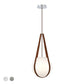 Eurofase Lighting Rosemount 27" Dimmable Chrome Pendant Light With White & Tan Glass Shade