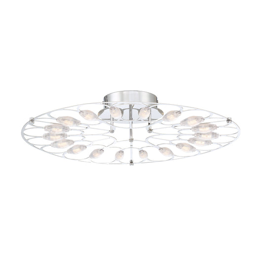 Eurofase Lighting Rotolo 22" Dimmable Integrated LED Chrome Semi-Flush Mount