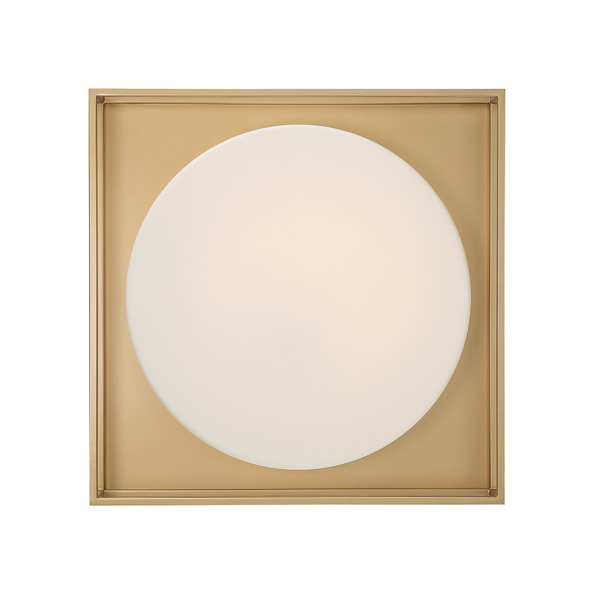 Eurofase Lighting Rover 12" Small Dimmable Integrated LED Soft Gold Flush Mount With Opal Glass Shade